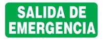 Comprar Carteles Salida Señalética Industrial Señalización 14 X 41 Color Salida Emergencia Sin Flecha