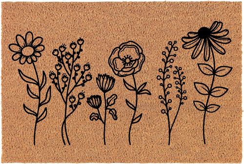 Felpudo De Bienvenida De Fibra De Coco Natural 60x40 Cm