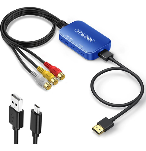 Viagkiki Adaptador Rca A Hdmi, Convertidor Av A Hdmi, Conver