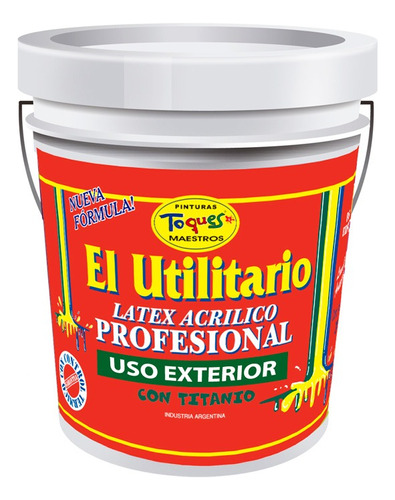 Pintura Económica Látex El Utilitario Exterior Blanco 20 Lt