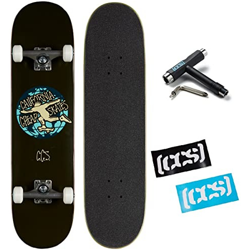 [ccs] Globe Skateboard Complete Black 7.75  - Maple Wood - G