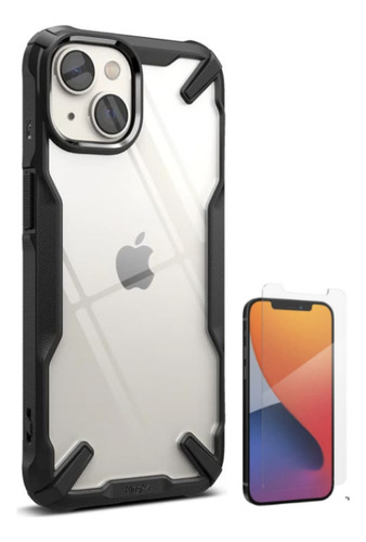 Para iPhone 14 - Case Funda Ringke Fusion X + Vidrio