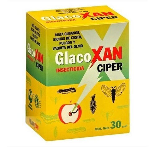 Imagen 1 de 6 de Insecticida Glacoxan® Ciper 30cc Gusanos PuLGón Bichos Cesto