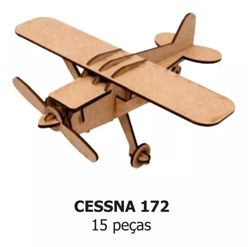 QUEBRA-CABEÇA-3D-AVIÃO-CAÇA-MDF-CRU