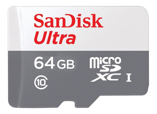 Memoria Micro Sd 64gb Sandisk Ultra Clase 10 100mb/s
