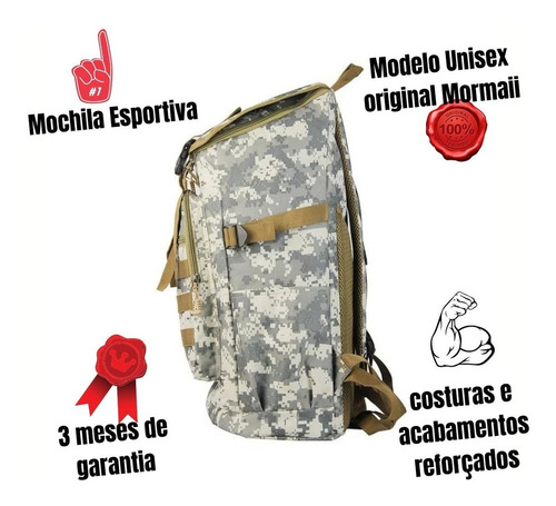 Imagem 3 de 5 de Mochila Feminina Masculina Trilha Tática Mormaii 40 Litros