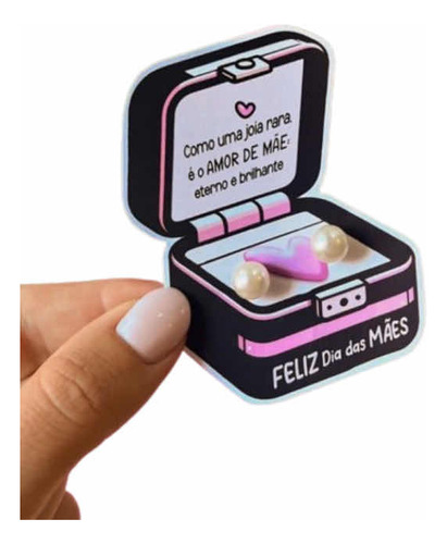 100 Lembrancinhas Dia Das Mães Card Com Brinco