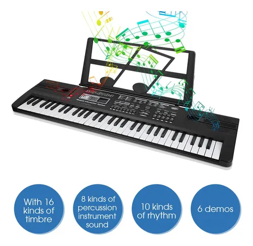 61 Teclas Tactiles De Tamano Completo, Teclado Electronico P