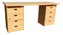 Comprar Mesa Escritorio Pc Con Cajonera Cajones Moderno Madera Pino