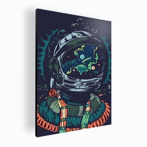 Cuadro Modern Mural Poster Espacial Astronaut 03 42x60 Mdf