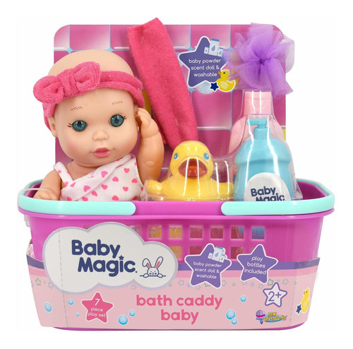 Little Darlings Baby Magic Bath Caddy Para Bebé, Ojos Marron