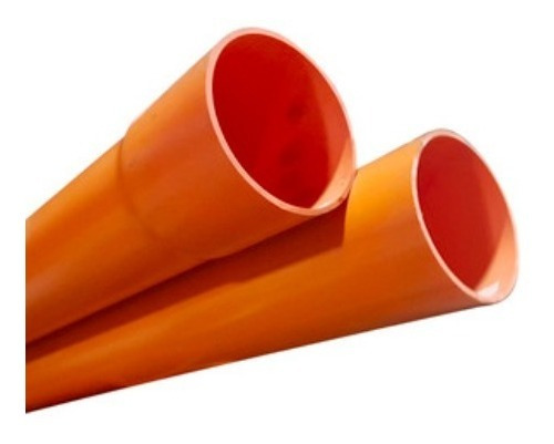 Tubo De Pvc Reforzado 75 Mmx3mts Naranja (3  X 3mts) Pavco