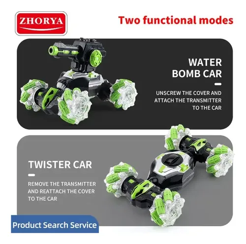 Carro Control Remoto Rc Acrobático Recargable Bolas Hidrogel
