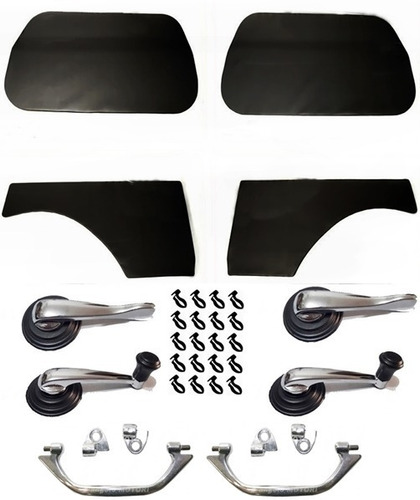 Kit Paneles Tapizados X 4 Manijas Grampas Fiat 600 E S