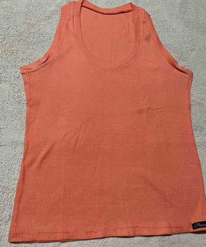 Remera Mujer Talle L Color Salmón Básica Musculosa