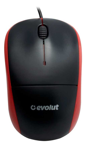 Mouse Optico Evolut Eo102 Preto/vermelho 1000dpi/ms851