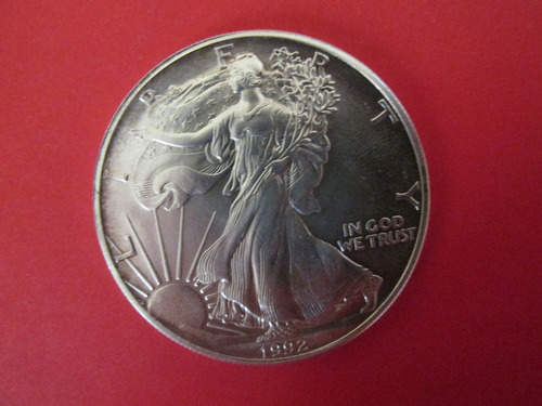 Moneda Estados Unidos 1 Dollar Plata  Walking Liberty 1992