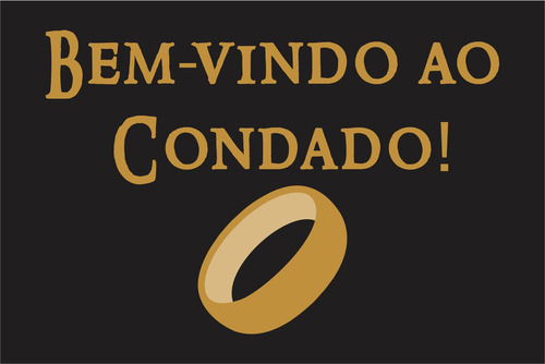 Tapete Capacho Divertido Bem-vindo Condado! Geek