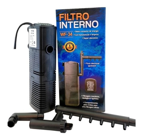 Filtro Interno Para Aquários Wf-34 600l/h 220v Wfish