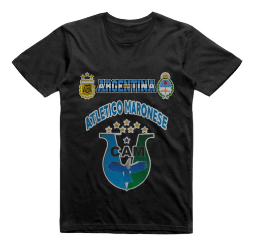 Remera Algodon Negra Atletico Maronese Neuquen