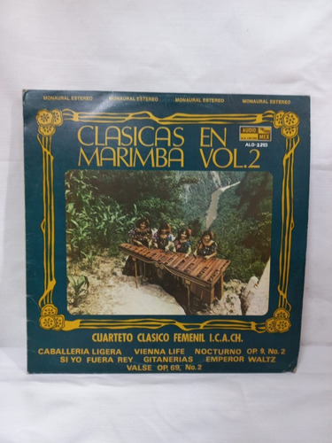 Clásicas En Marimba Vol 2 Disco Lp Vinilo Acetato 