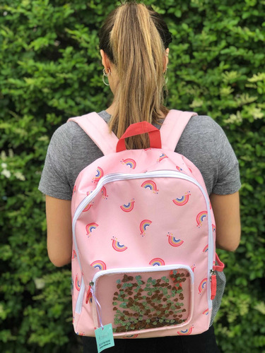Set De Mochila Y Lunchera Oshkosh Arcoiris- Envio Gratis!