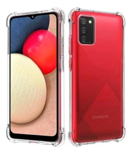 Kit 2 Capas Anti-impacto Bordas Reforçadas Para Galaxy A02s