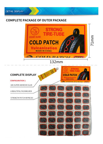 Imagen 5 de 5 de 2 Caja De 24 Parches + Pega Para Bicicleta Moto Tripa