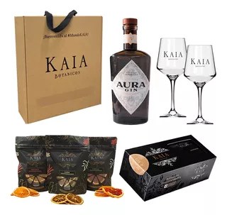 Kit Botanicos Gin Tonic Regalo Aura 700 Kaia Copas Premium