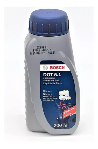 Liquido De Frenos Bosch Dot 5.1 200 Ml