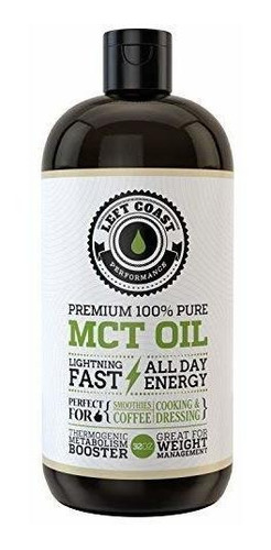 Aceite Mct Premium De Cocos Sostenibles. Enorme 32 Oz. Keto,