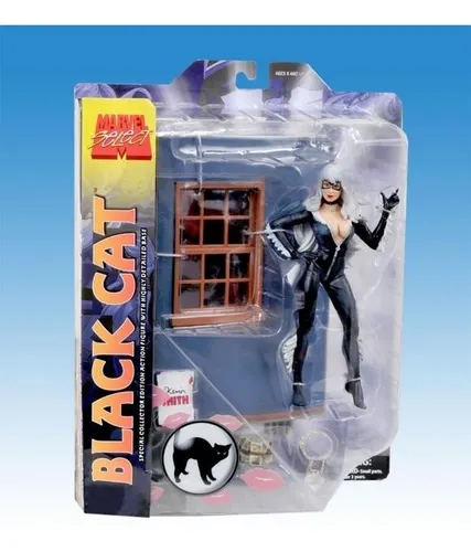 Boneco Black Cat - Marvel Select - Juguetes Diamond Select Boneco Black Cat - Marvel Select - Juguetes Diamond Select