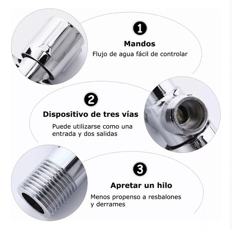 Llave Angular Doble 1/2 He En Acero Inoxidable 304