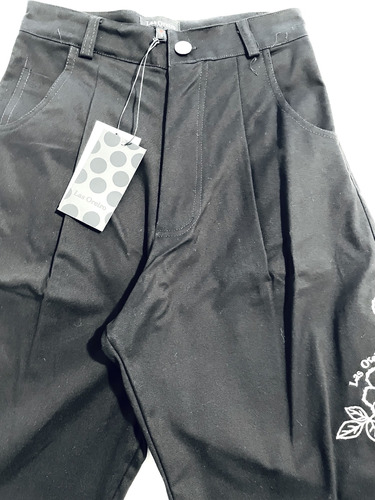 Las Oreiro Pantalon Tipo Cargo Babucha C/ Bordado 