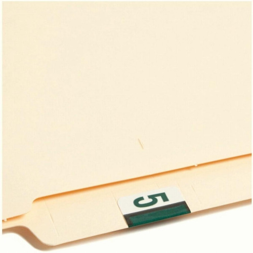 Smead Codificados Por Colores Numérica Etiqueta, 5, Verde