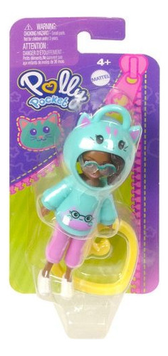 POLLY POCKET, Muñeca Hoodie Amigos Shani Gatito,  Mattel, Moda Felina, 4+ Años