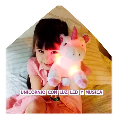 Peluche Unicornio Con ¡¡¡luces Led Y Música!!! Phi Phi Toys
