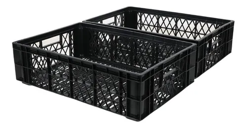 Pack De 2 Cajas Pollera Wenco 40 X 60 X 17 Cm Gris