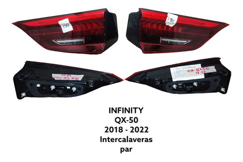 Intercalaveras Usadas Originales Infinity Qx50 2018 - 2022