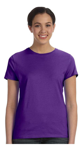 Hanes 4.5 Oz Camiseta Premium Ligera Nano-t Para Mujer - Mor