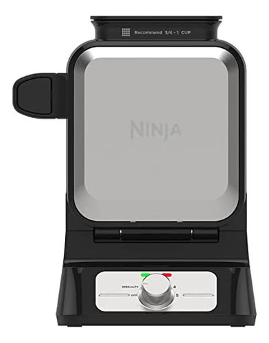 Ninja Bw Neverstick Pro - Máquina De Gofres Belga, Diseño. Color Negro y Plata 110V