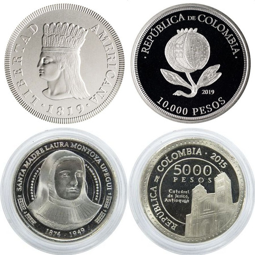 Dos Monedas Conmemorativas De Colombia