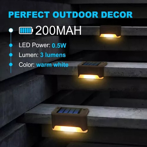 Nuevo Kit 16 Aplique Luminaria Solar Aplique Escaleras