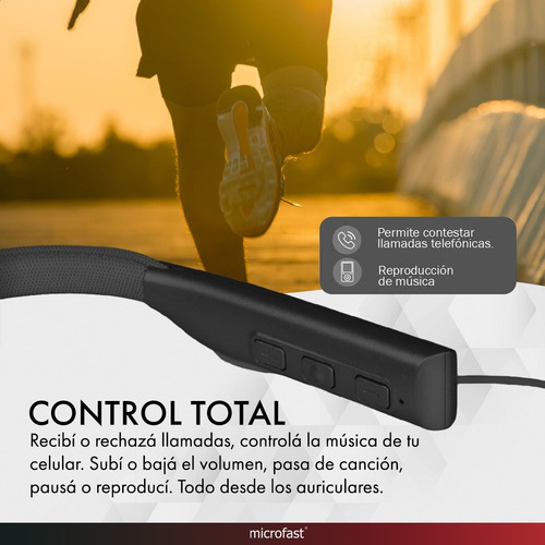 Imagen 7 de 9 de Auriculares Inalámbricos Bluetooth Deportivo Micro Sd 50hs