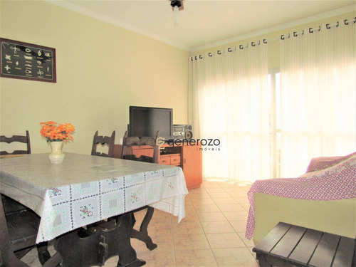 Apartamento À Venda Na Praia Das Astúrias, 02 Dormitórios, Com Sacada E Garagem - Ap0374