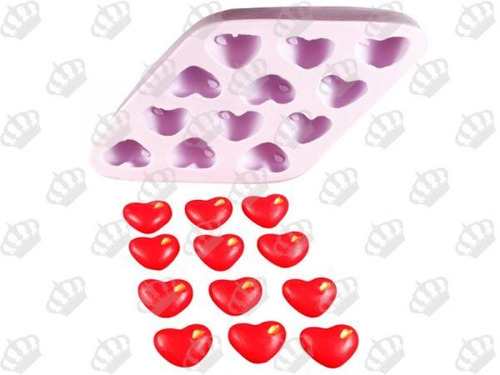Imagem 7 de 9 de Molde Forma Silicone Coração C/ Gota 12cav. P Ib-348