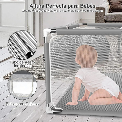 Corral Seguridad Bebes Con Aro De Basket 128cm Vida Buenas