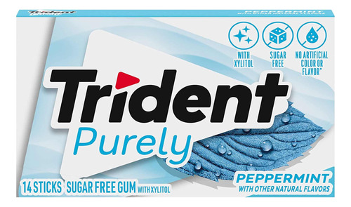 Dulces, Chicles Americanos Importados Trident® Purely Menta