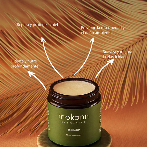 Mantequilla Corporal Crema Mokann Hidratante Manteca Karité Fragancia Melón Pepino