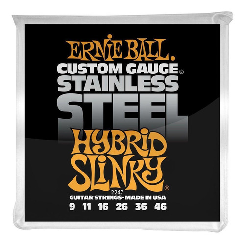 Encordoamento Guitarra 0.9 Ernie Ball 2247 Hybrid  Slinky